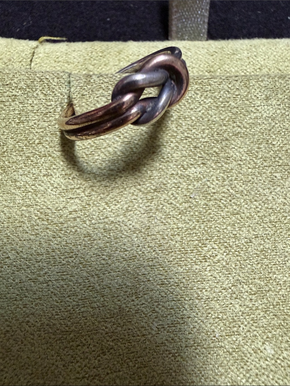 Retired James Avery. Love Knot.  Silver and Gold.  5.5 size.